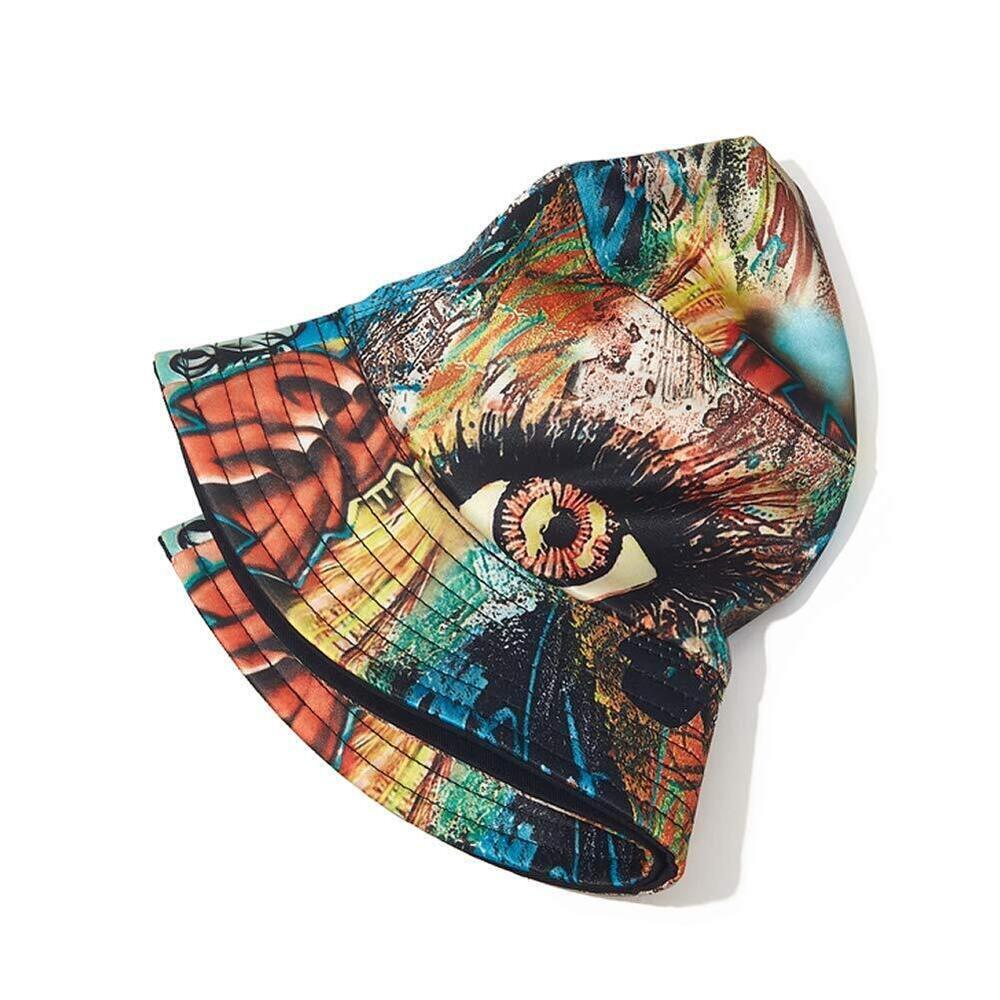 4343 Bucket Hat ,Packable Reversible Printed Sun Hats,Fisherman Outdoor - Picture 6 of 9